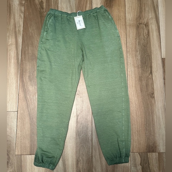 NWT 120% Lino Green Women’s Linen Casual Pants  Sweatpants No Drawstring Italian - Picture 5 of 12